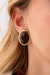 Boucles d'oreilles YINA marron