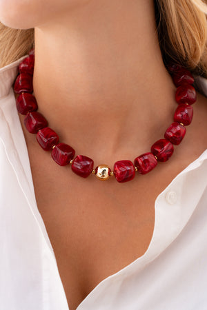 Collier VANNY bordeaux