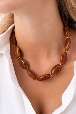 Collier LIORA Marron