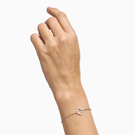 BRACELET CLUSTER ARGENT